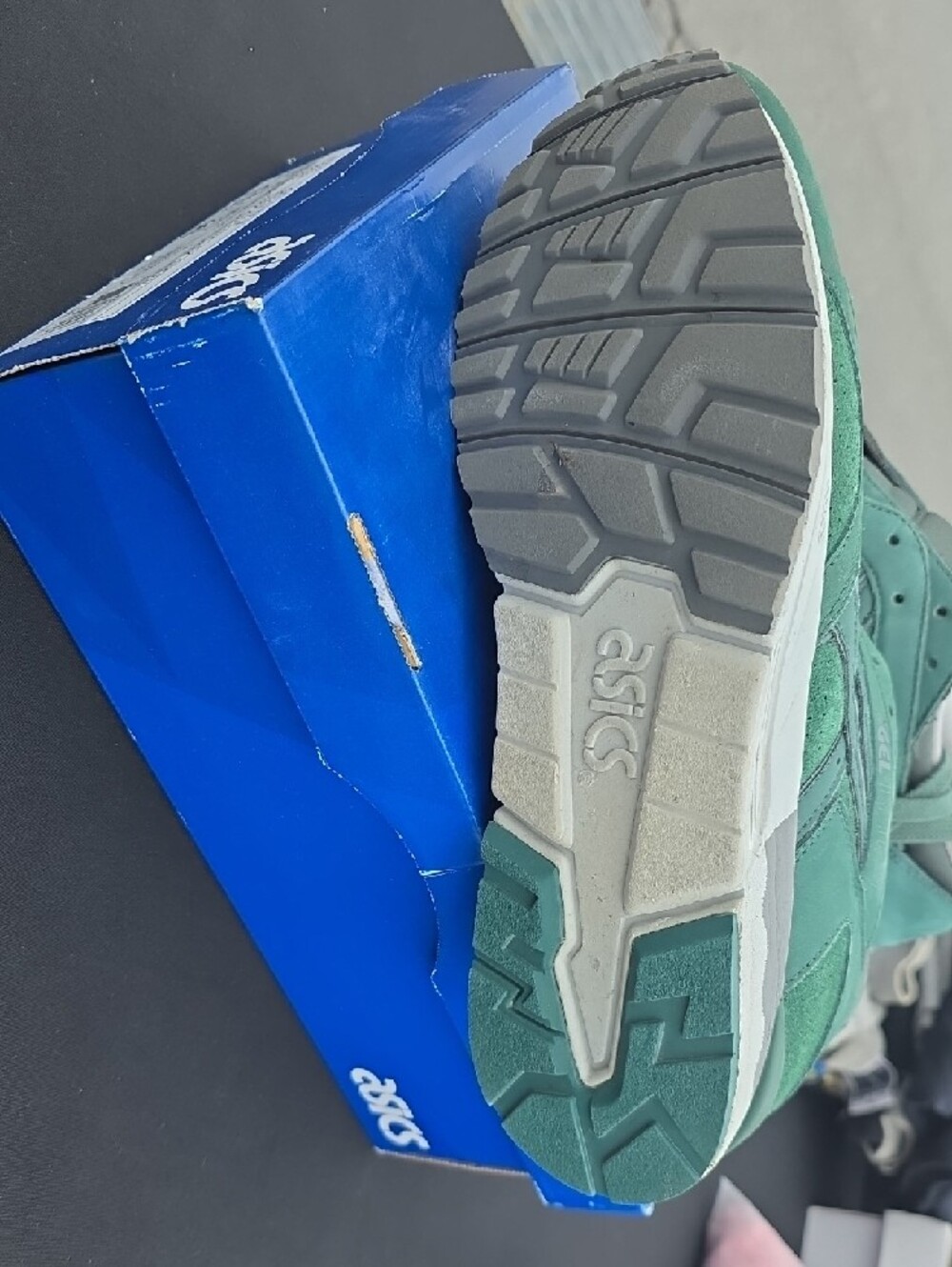 ASICS Green Suede Lace-Up Sneakers - Picture 4 of 4